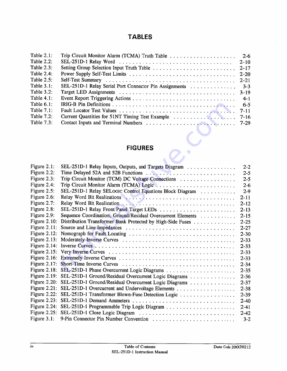 Schweitzer Engineering Laboratories SEL-251D-1 Instruction Manual Download Page 16