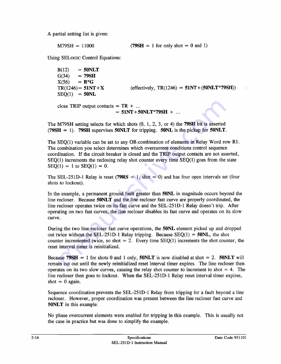 Schweitzer Engineering Laboratories SEL-251D-1 Скачать руководство пользователя страница 42