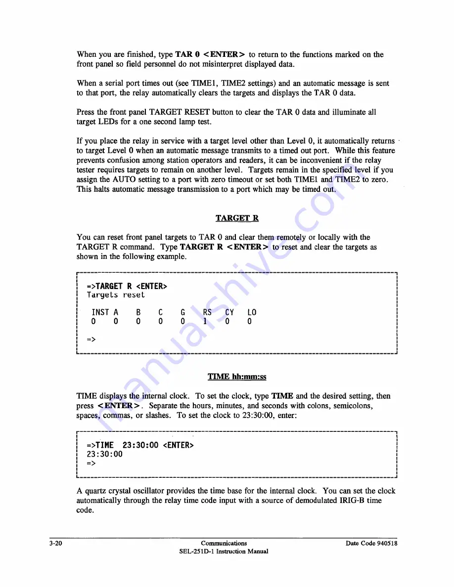 Schweitzer Engineering Laboratories SEL-251D-1 Instruction Manual Download Page 90