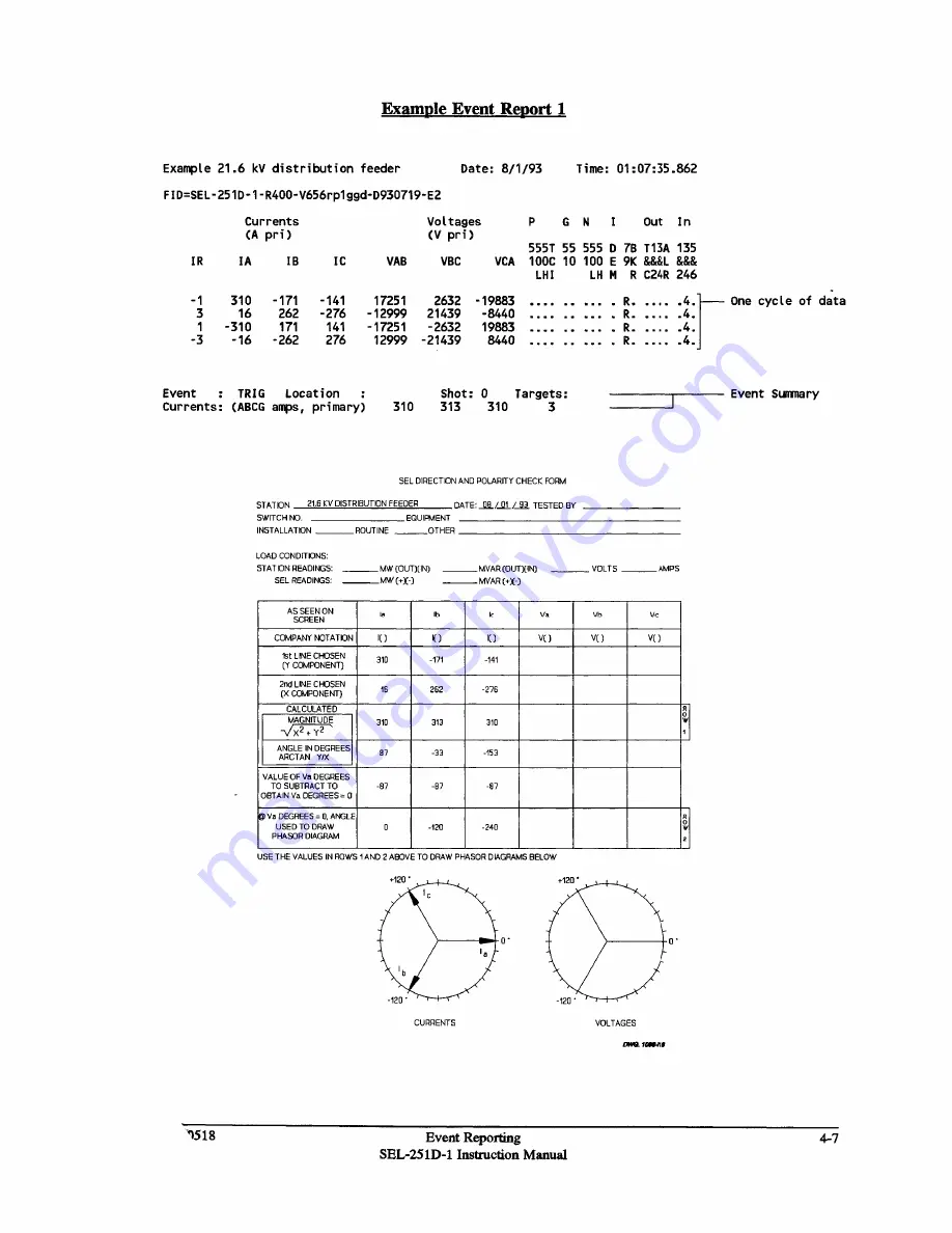 Schweitzer Engineering Laboratories SEL-251D-1 Instruction Manual Download Page 115