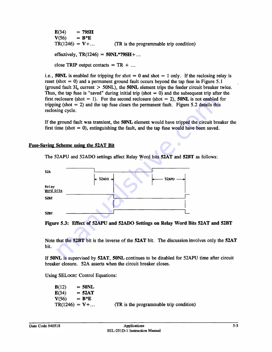 Schweitzer Engineering Laboratories SEL-251D-1 Instruction Manual Download Page 123