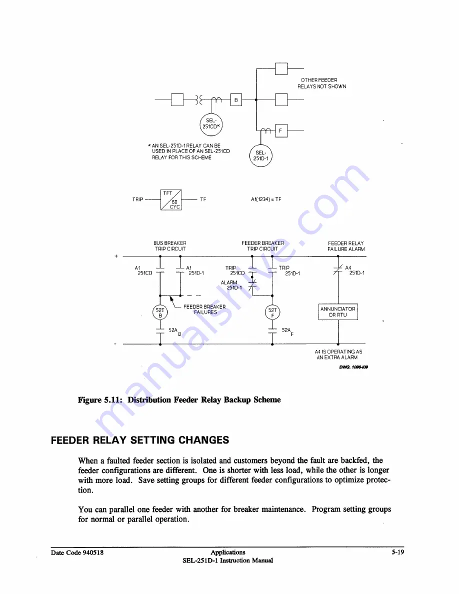 Schweitzer Engineering Laboratories SEL-251D-1 Instruction Manual Download Page 139