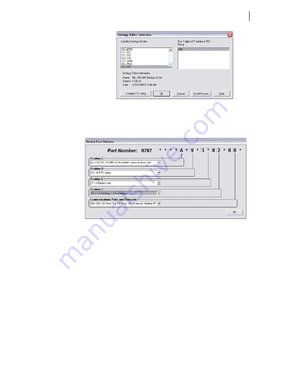 Schweitzer Engineering Laboratories SEL-787 Instruction Manual Download Page 69