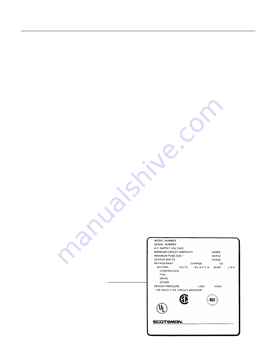 Scotsman CMS1002R User Manual Download Page 3