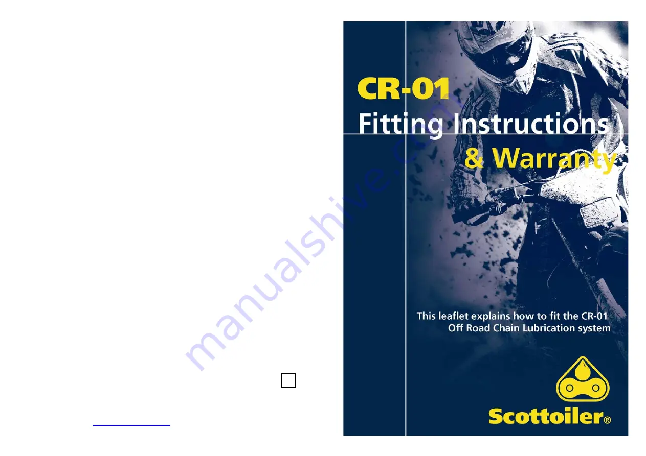 Scottoiler CR-01 Fitting Instructions And Warranty Workbook Download Page 1