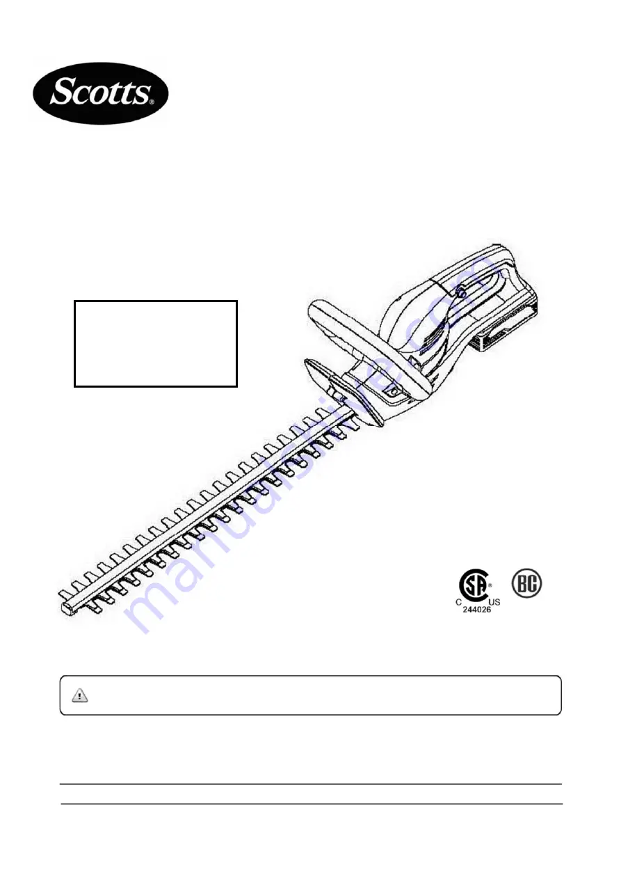 Scotts LHT12224S Скачать руководство пользователя страница 19