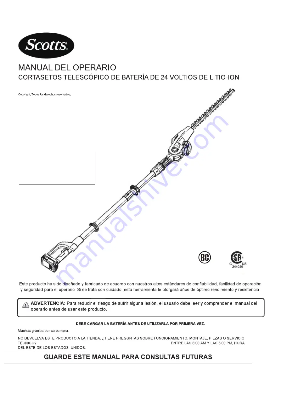 Scotts LPHT11724S Скачать руководство пользователя страница 11