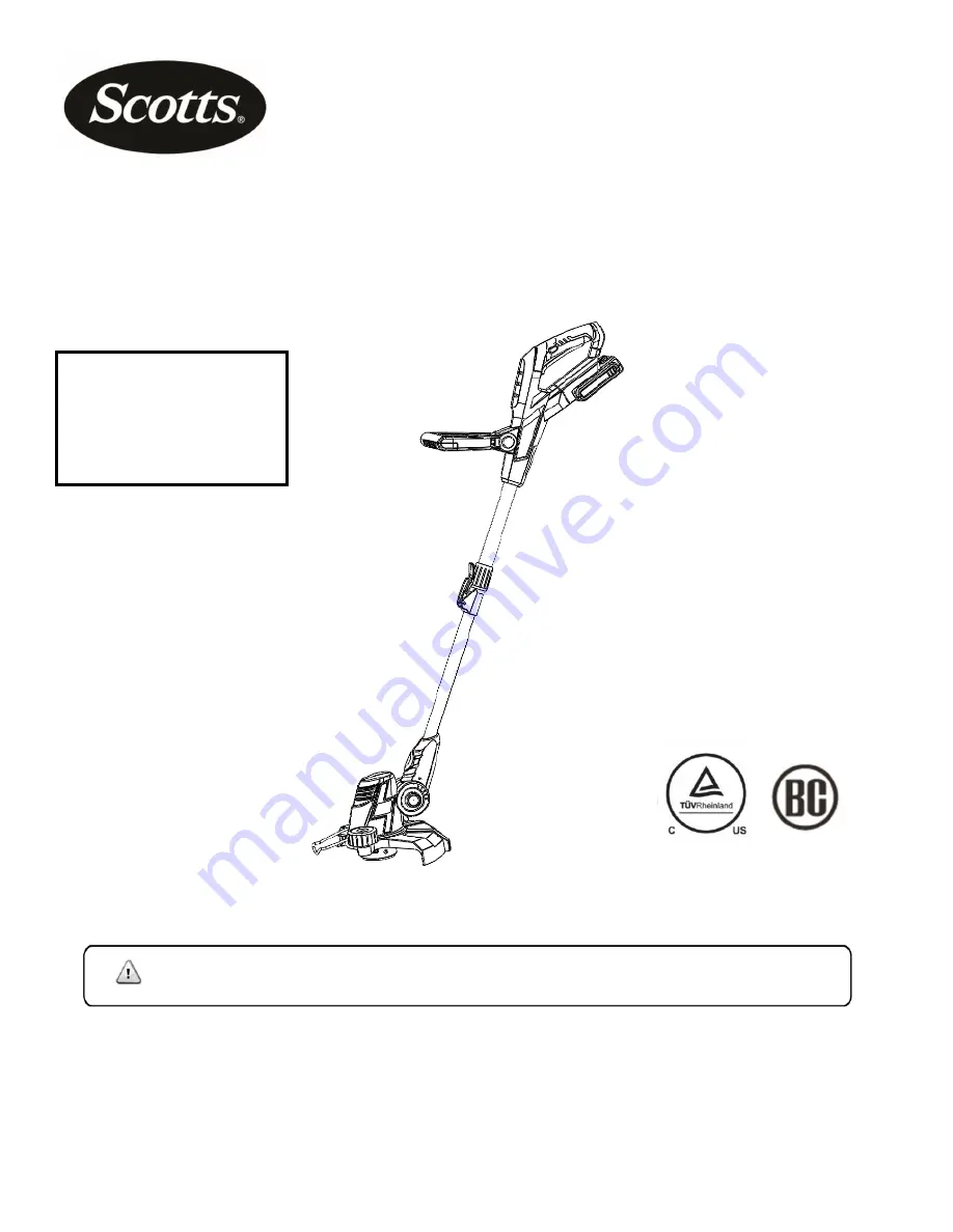 Scotts LST02012S Owner'S Manual Download Page 11