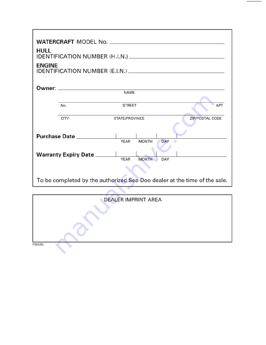 Sea-doo 2001 GTS Operator'S Manual Download Page 179