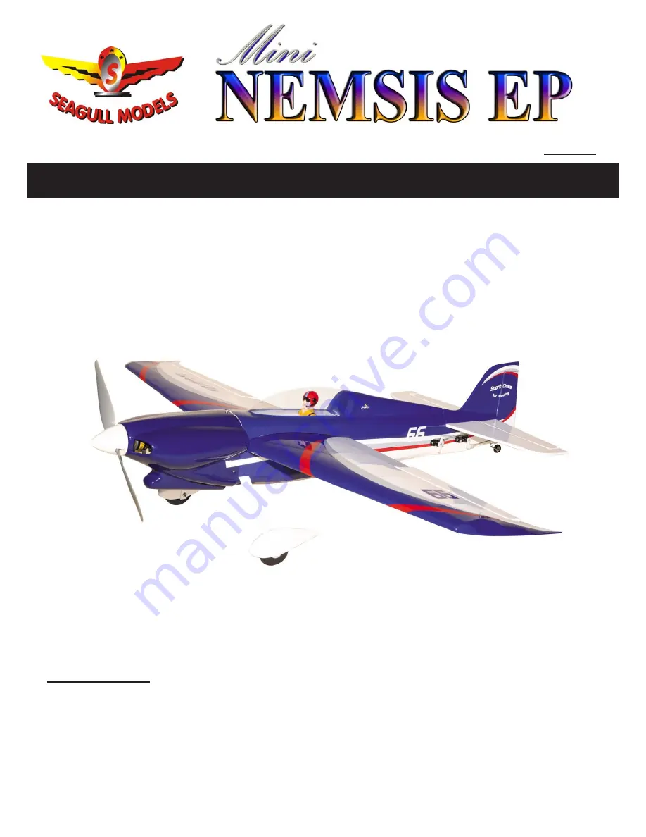 Seagull Models Mini Nemsis EP Скачать руководство пользователя страница 1