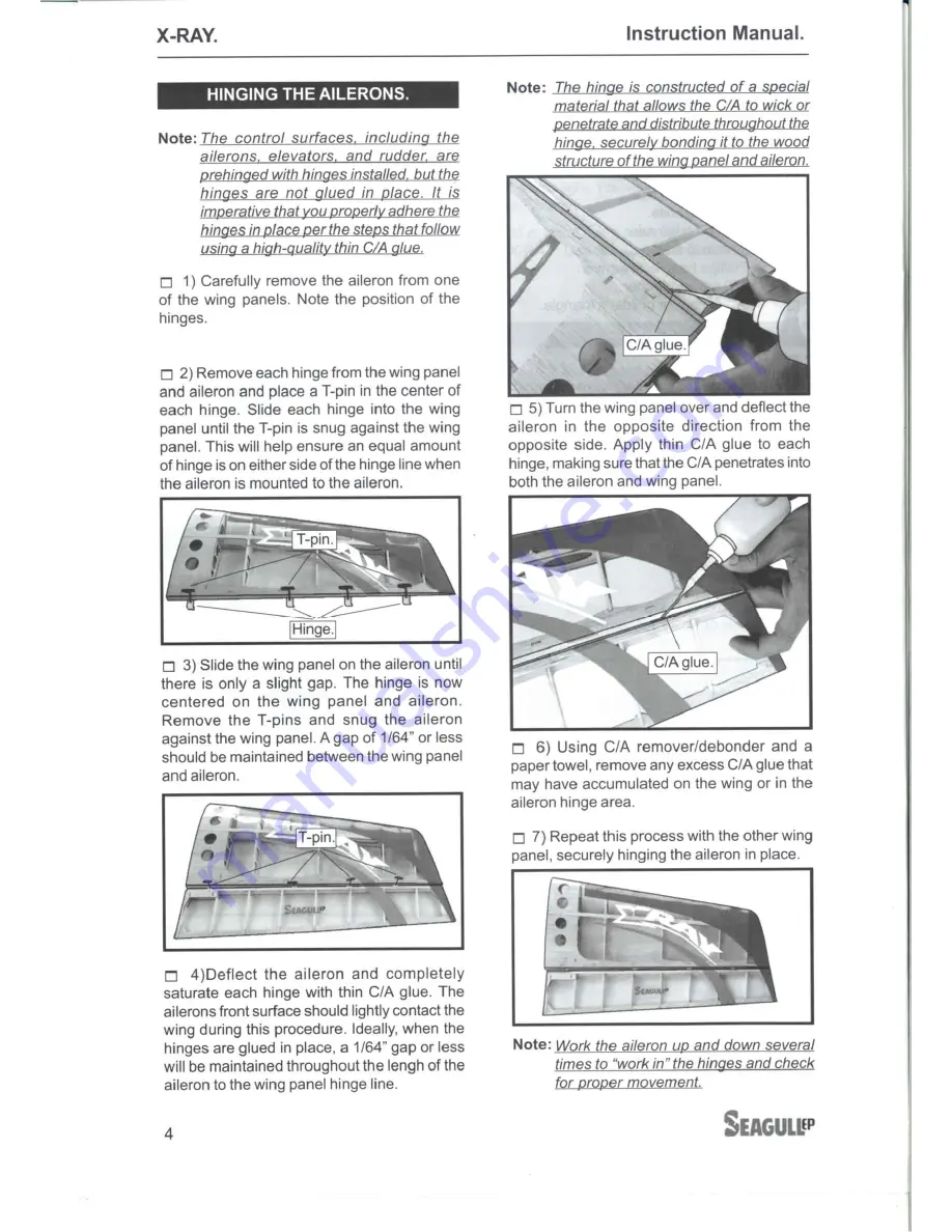 Seagull X-RAY Assembly Manual Download Page 4