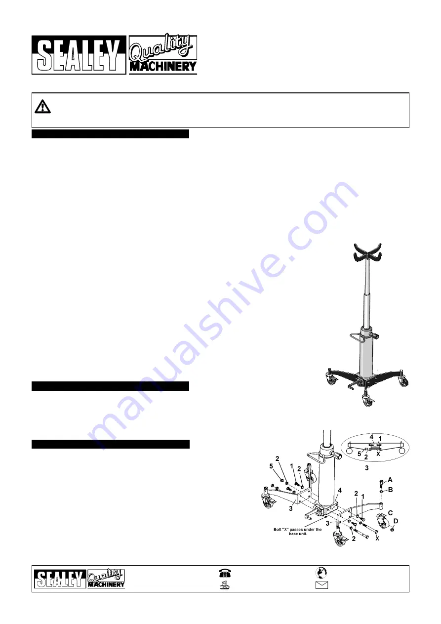 Sealey 1250GTA Instructions Download Page 1