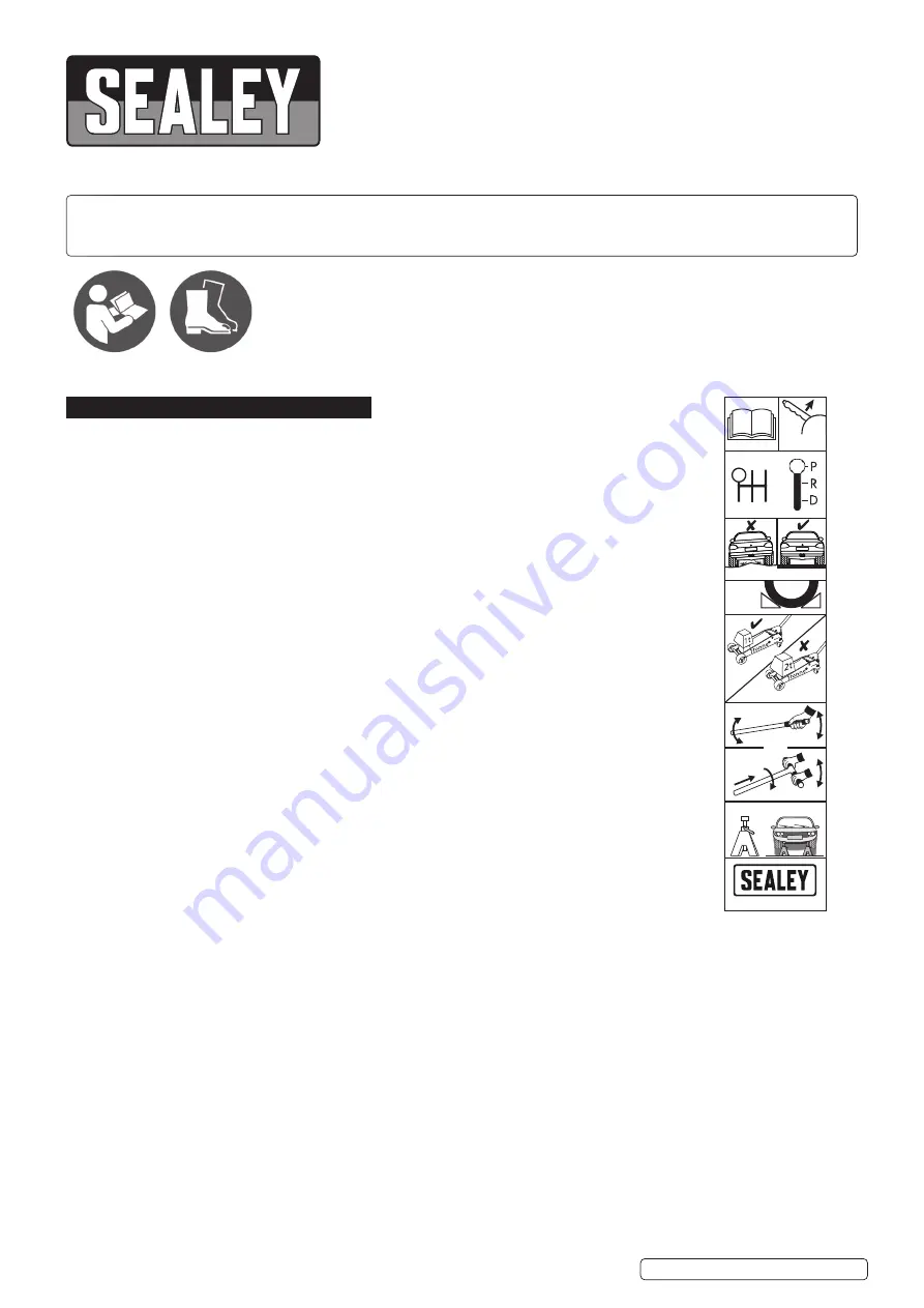 Sealey 3015CXHV.V2 Quick Start Manual Download Page 1