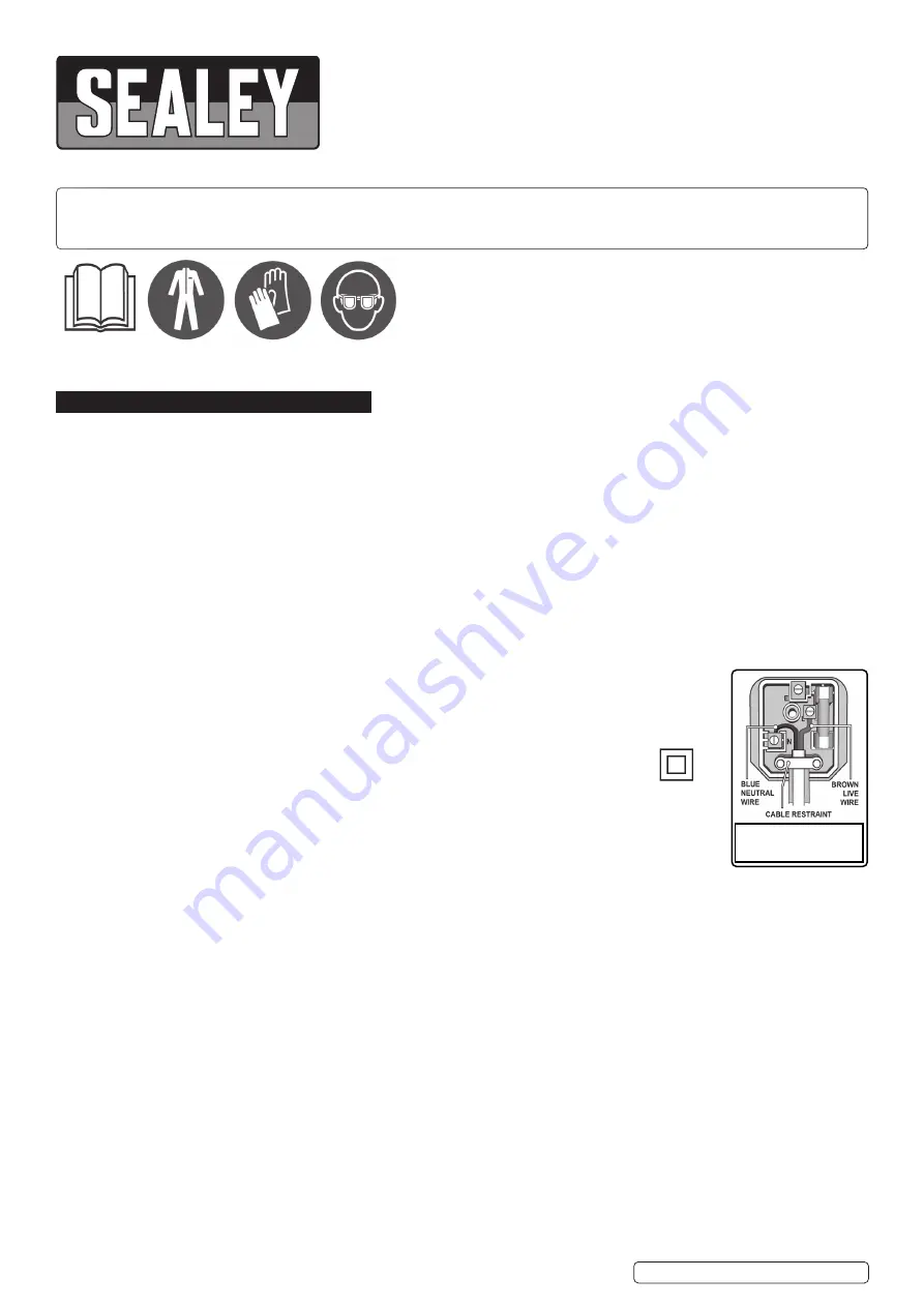 Sealey PC300SD.V3 Quick Start Manual Download Page 1