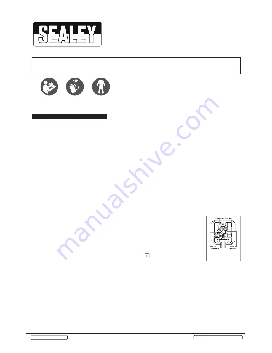 Sealey pc310 Instructions For Use Manual Download Page 1