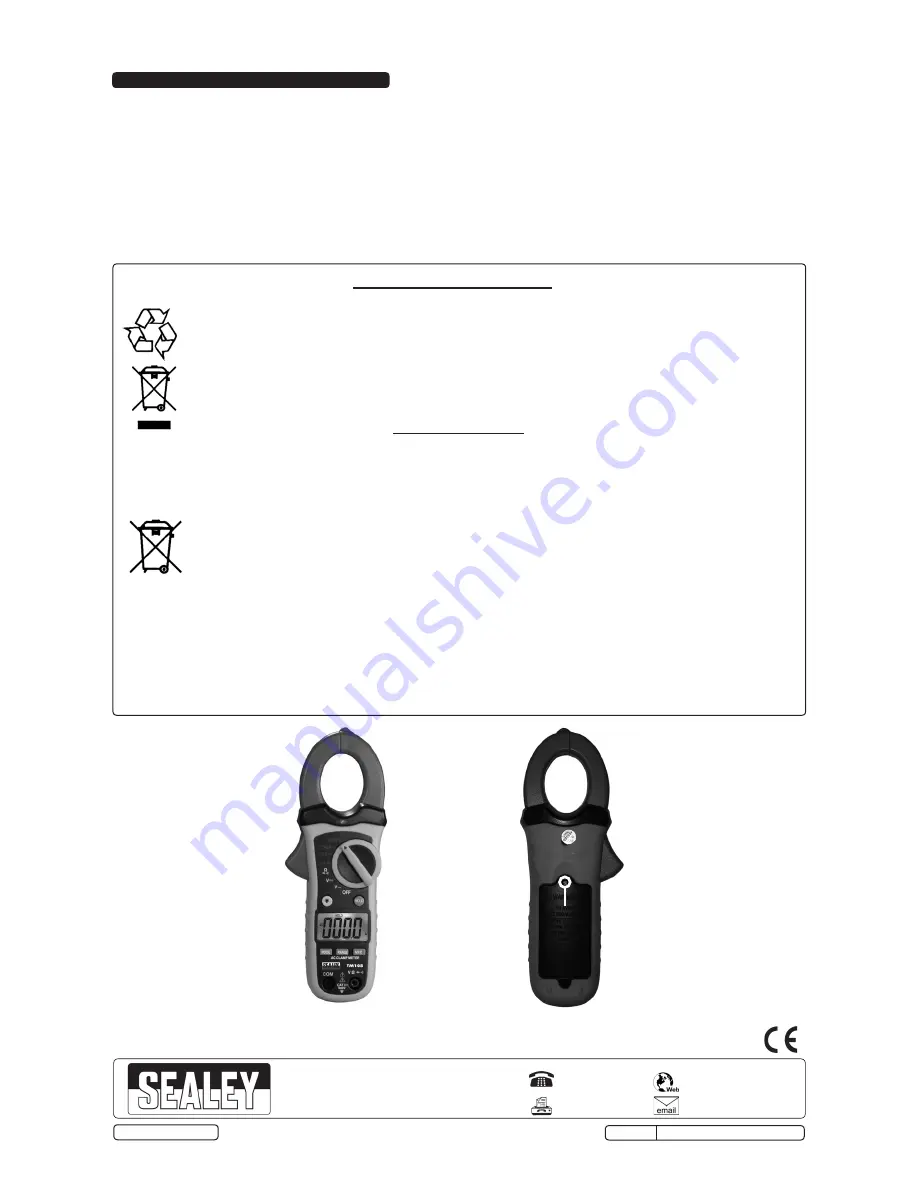 Sealey TM105 Скачать руководство пользователя страница 5