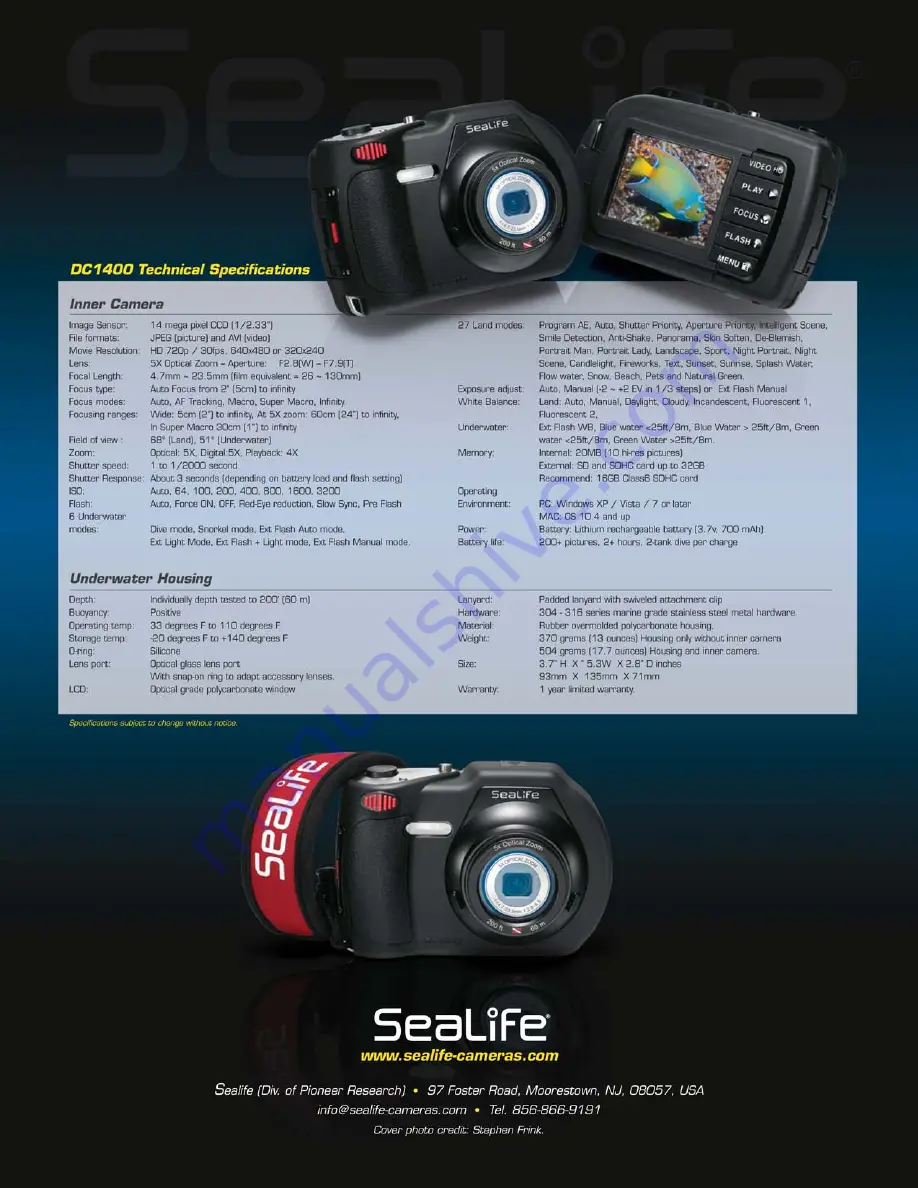 Sealife SL980 Скачать руководство пользователя страница 5