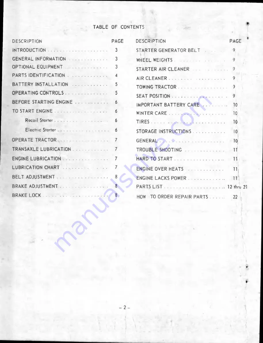 Sears 917.99400 Assembly And Operating Instructions Manual Download Page 2