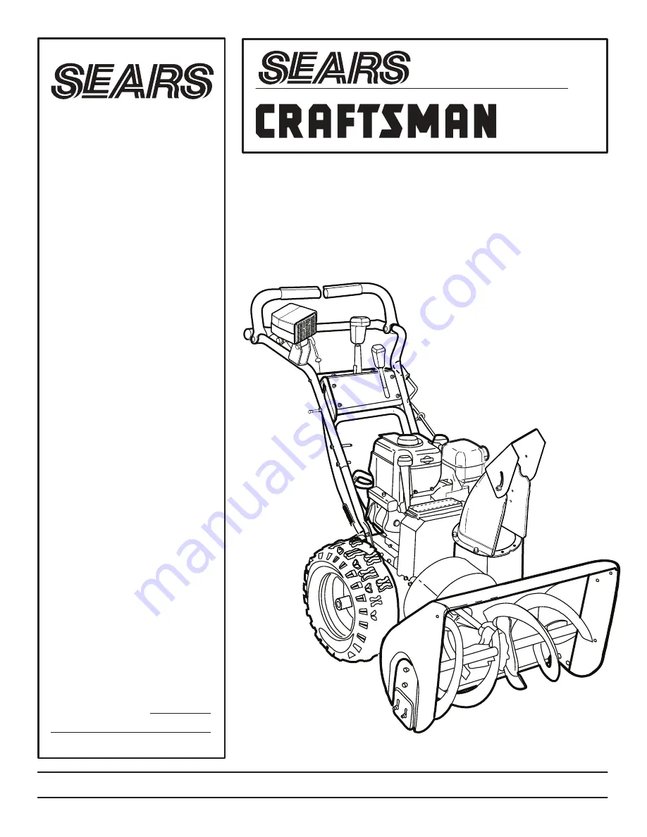 Sears Craftsman C950-52816-0 Owner'S Manual Download Page 81