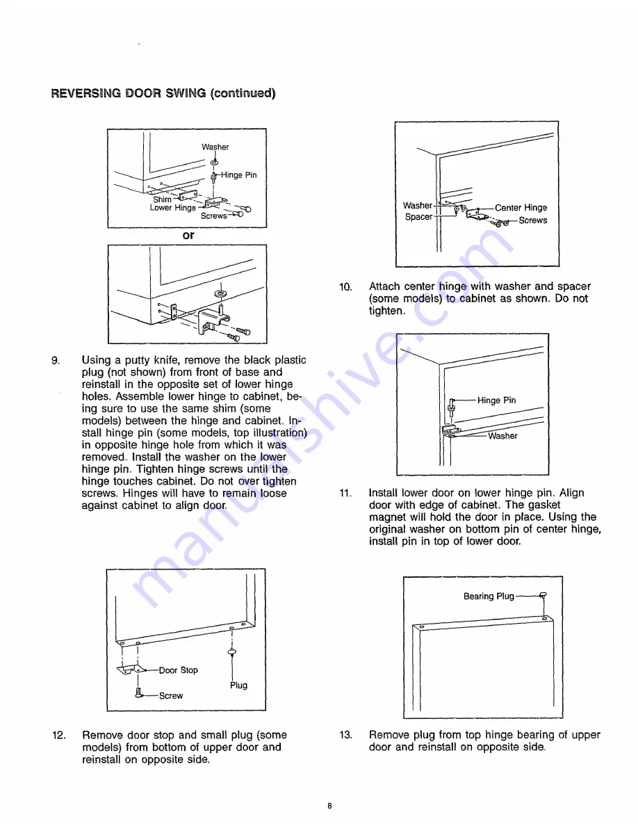 Sears Kenmore Refrigerator Instruction Manual Download Page 8