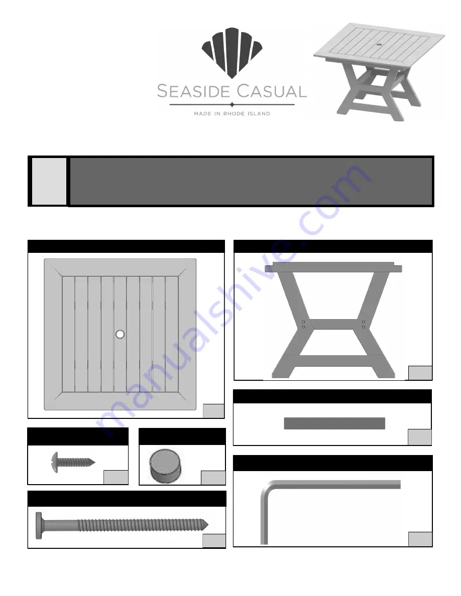 Seaside Casual 44 SYM Table Скачать руководство пользователя страница 1