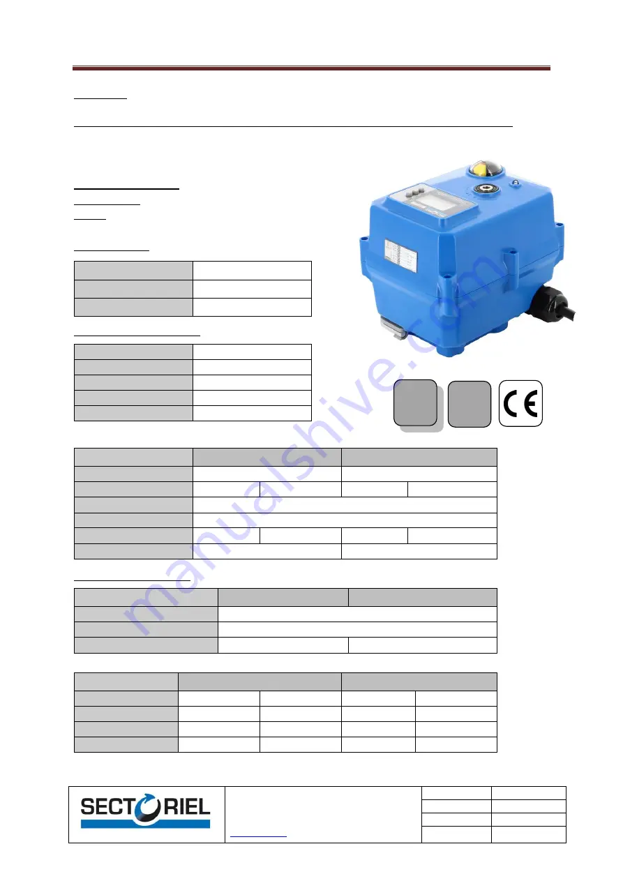 Sectoriel TCR 05T-KT32 Скачать руководство пользователя страница 1