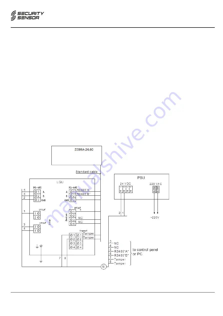 SECURITY SENSOR ZEBRA-24.60 User Manual Download Page 31