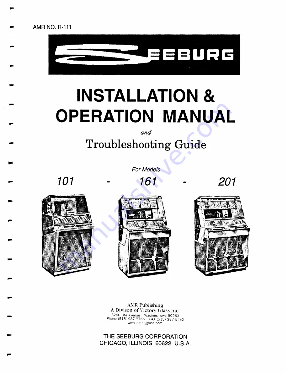 Seeburg 101 Installation And Operation Manual Download Page 1