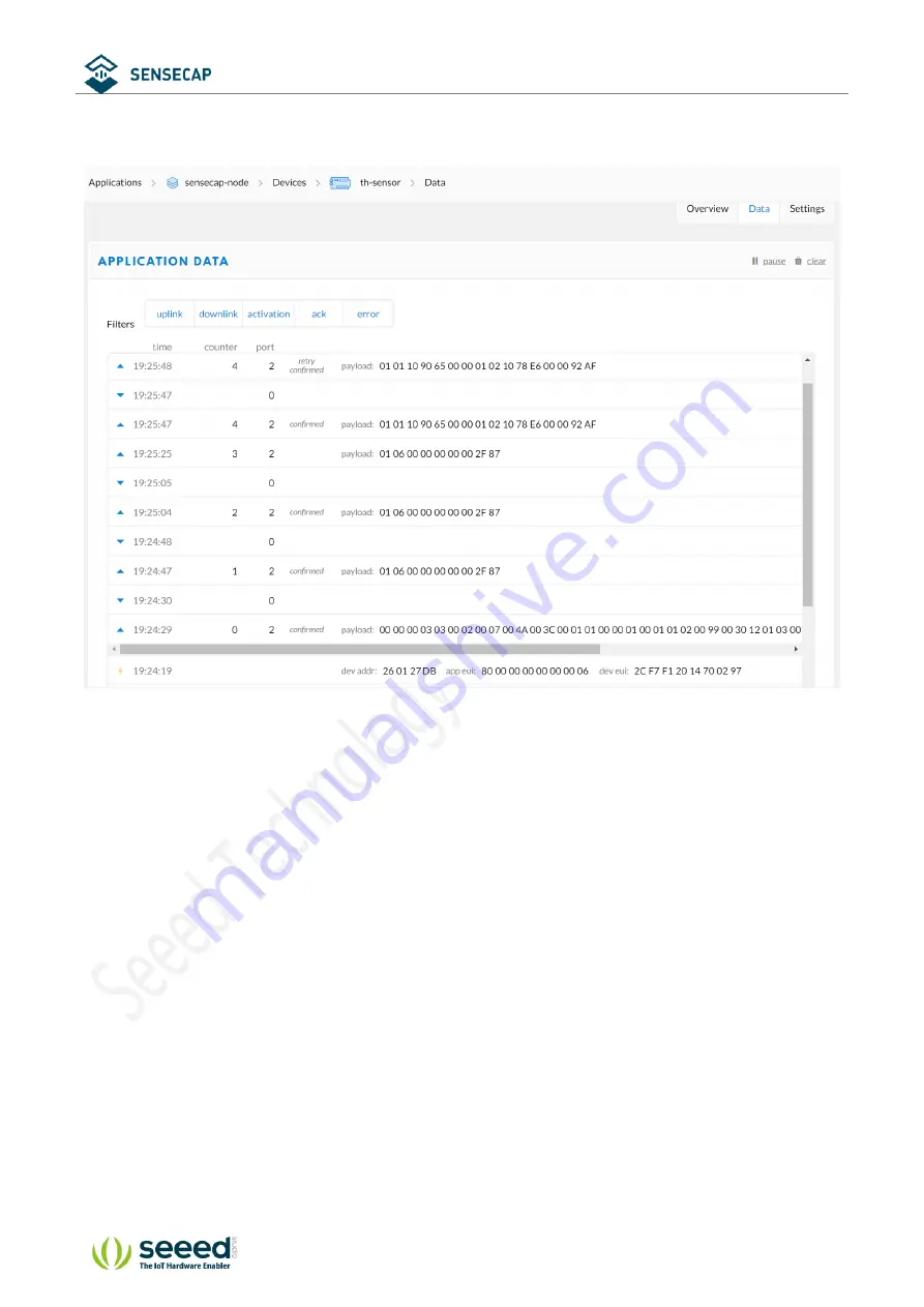 Seeed Sensecap LoRaWAN User Manual Download Page 21