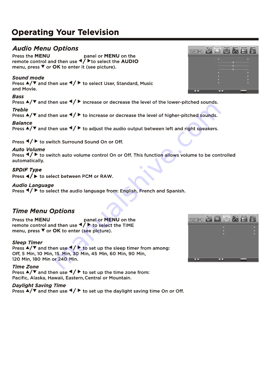 Seiki SC552GS Instruction Manual Download Page 16