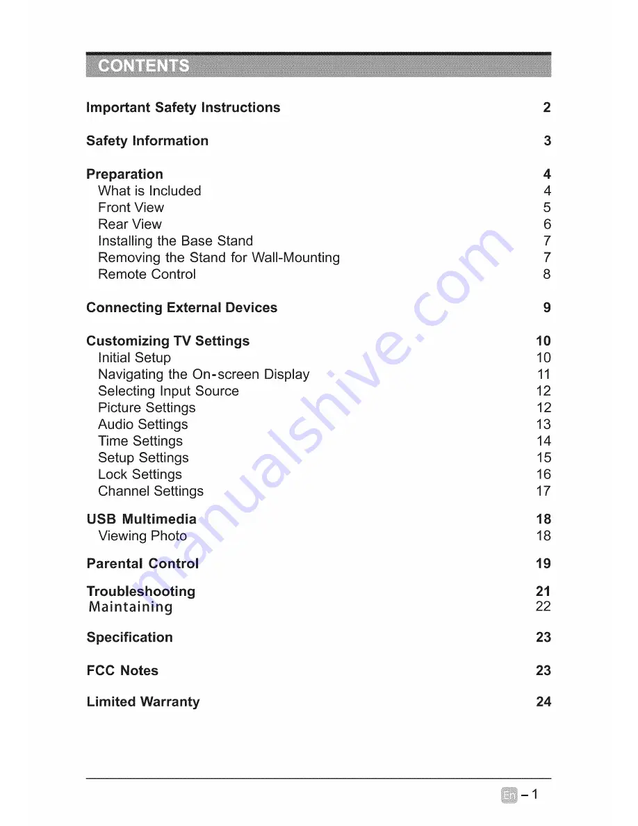 Seiki se24fl User Manual Download Page 2