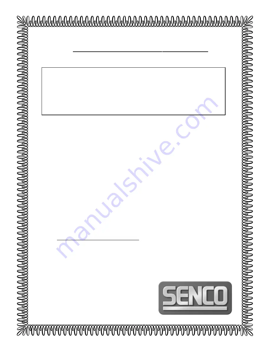 Senco 100mm nailer SN70 Operating Instructions Manual Download Page 16