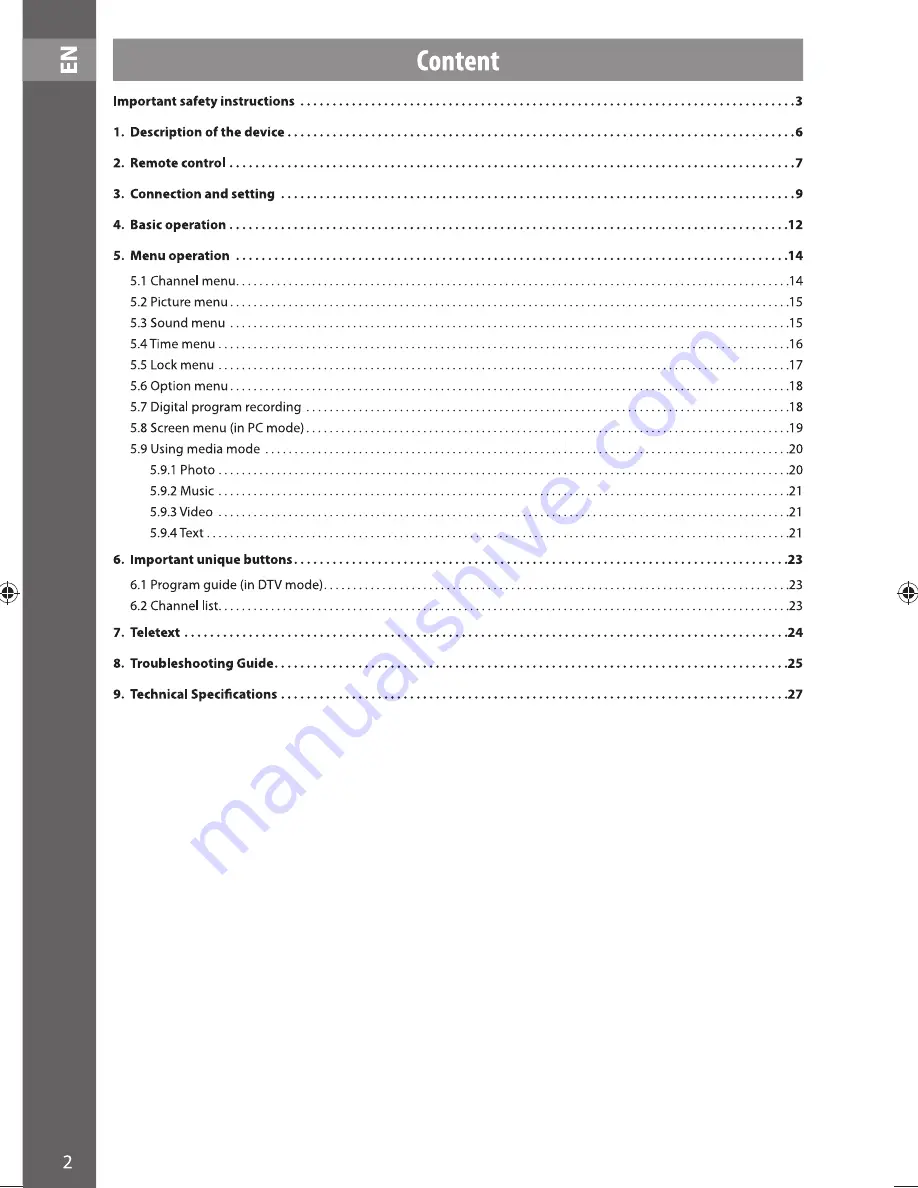 Sencor SLE 1951M4 titanium Instruction Manual Download Page 2