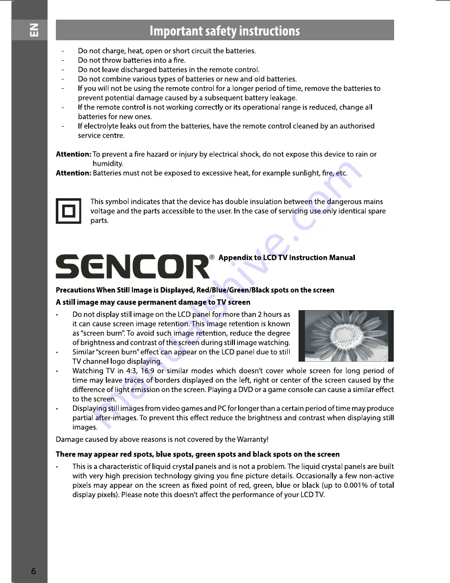 Sencor SLE 2909M4 Скачать руководство пользователя страница 6