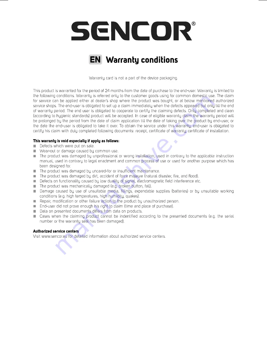 Sencor SLE 2909M4 Instruction Manual Download Page 36