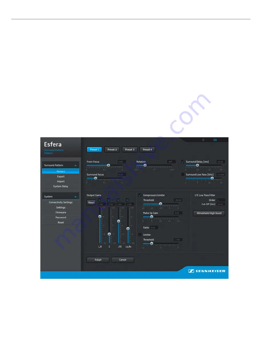 Sennheiser Esfera SPB 8000 Instruction Manual Download Page 140