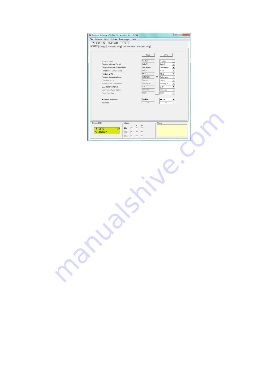 Sensotec Rapidox 1100ZR-H-OL-LC Instruction Manual Download Page 28