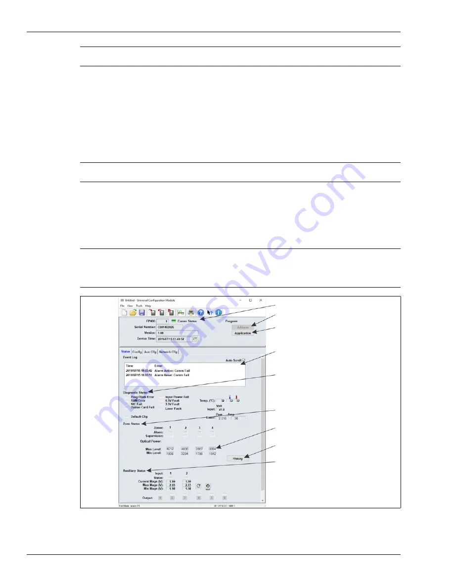 SENSTAR FiberPatrol FP400 Product Manual Download Page 62