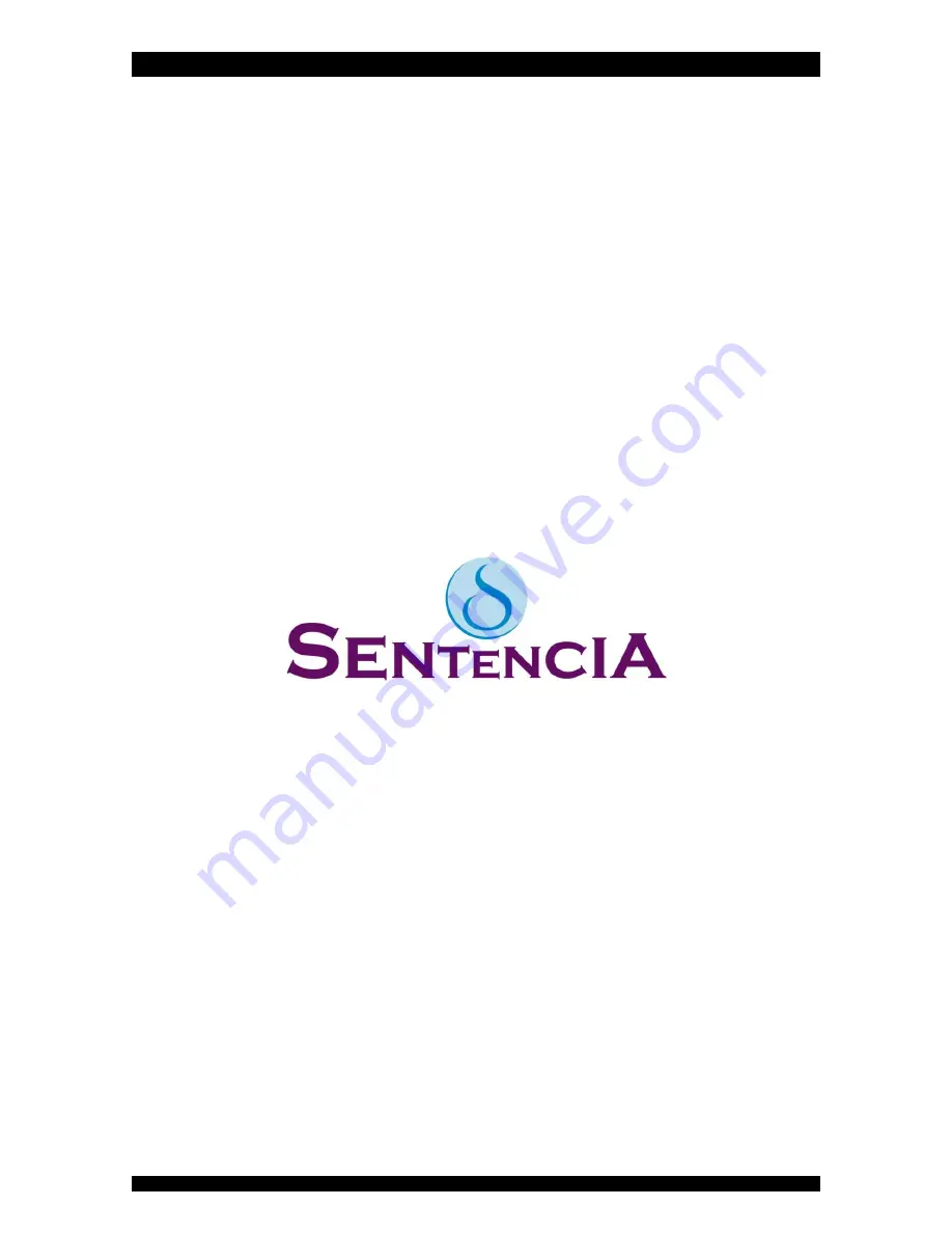 Sentencia Eco Owner'S Manual Download Page 1