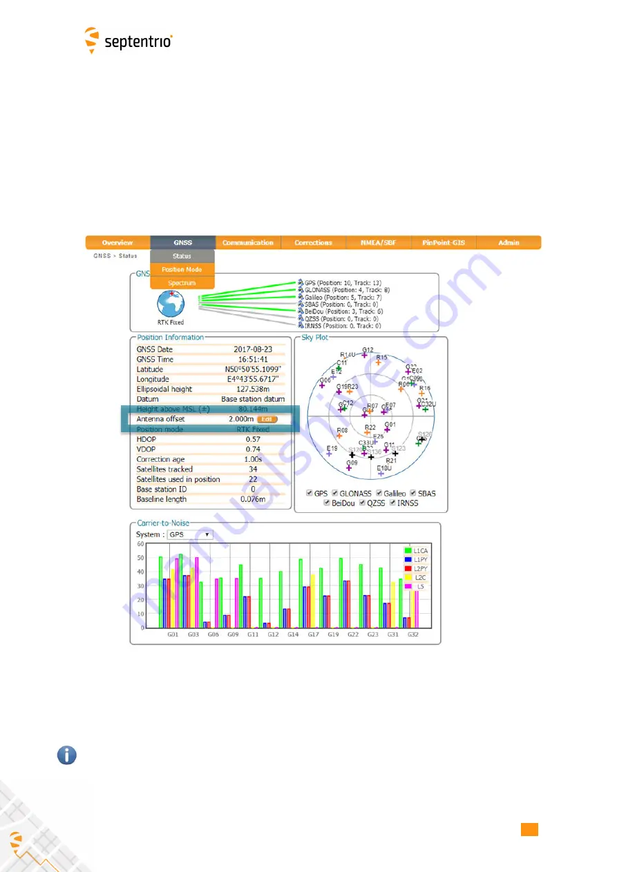 SEPTENTRIO ALTUS NR3 User Manual Download Page 45