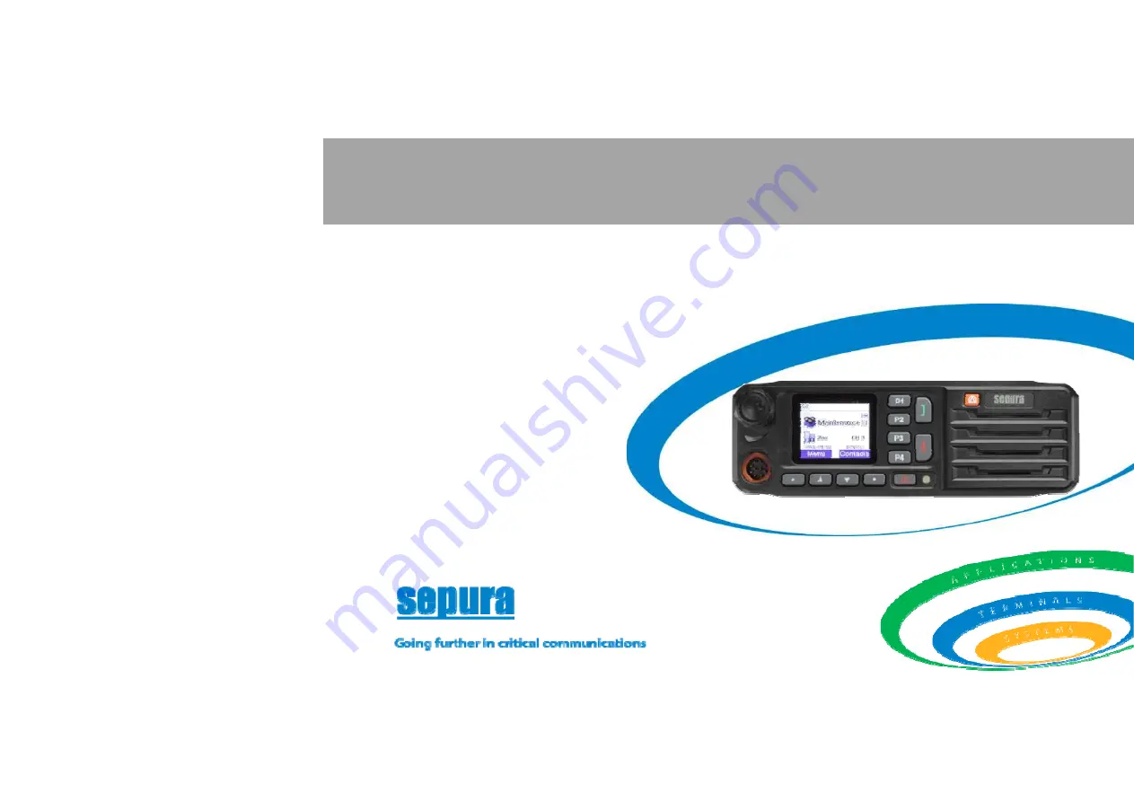 Sepura SBM8040 Quick Reference Manual Download Page 1