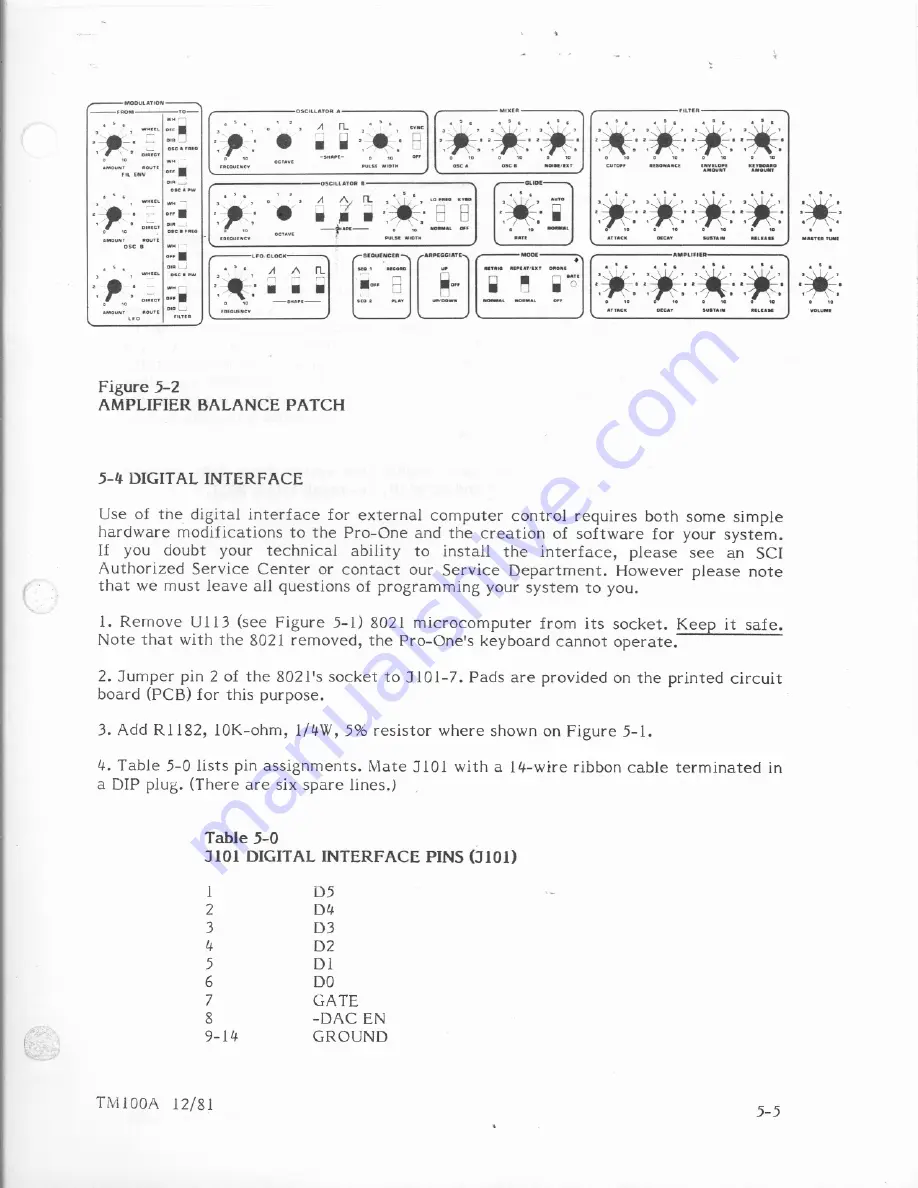 Sequential Pro One Technical Manual Download Page 51