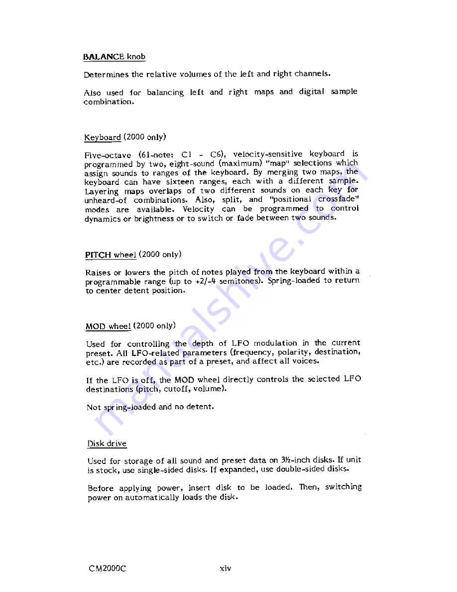 Sequential Prophet 2000 Operation Manual Download Page 15