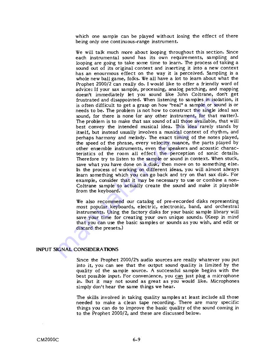 Sequential Prophet 2000 Operation Manual Download Page 113