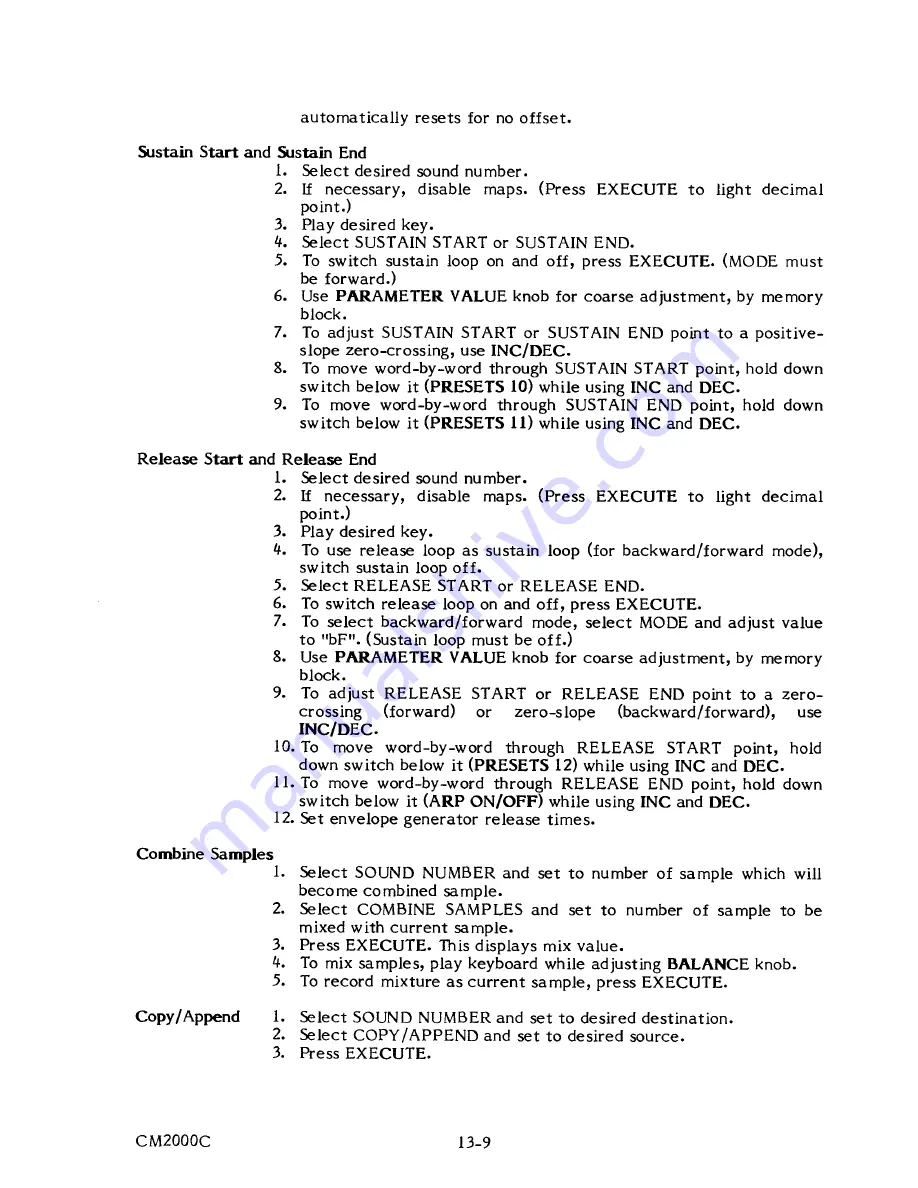 Sequential Prophet 2000 Operation Manual Download Page 222