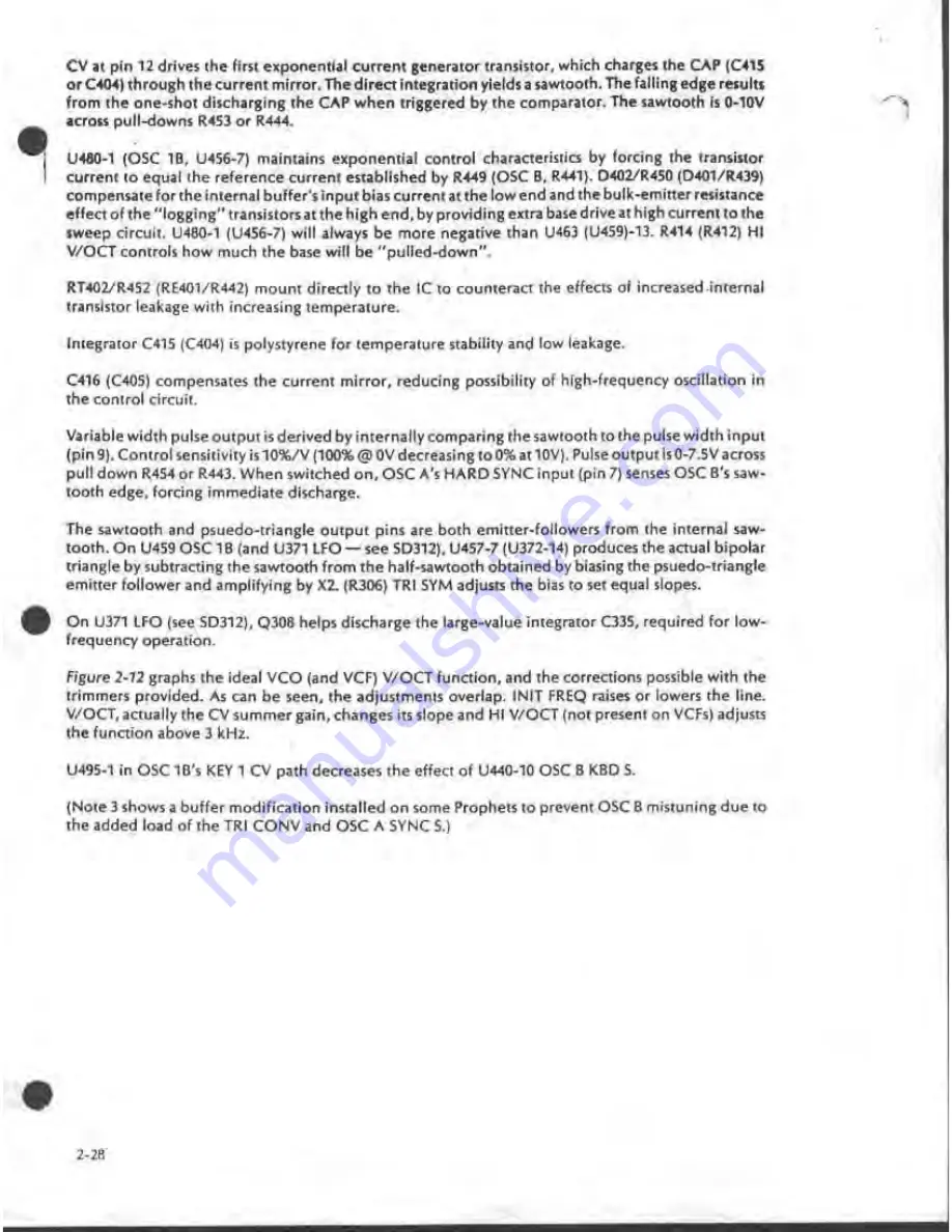 Sequential Prophet-5 1000 Technical Manual Download Page 46