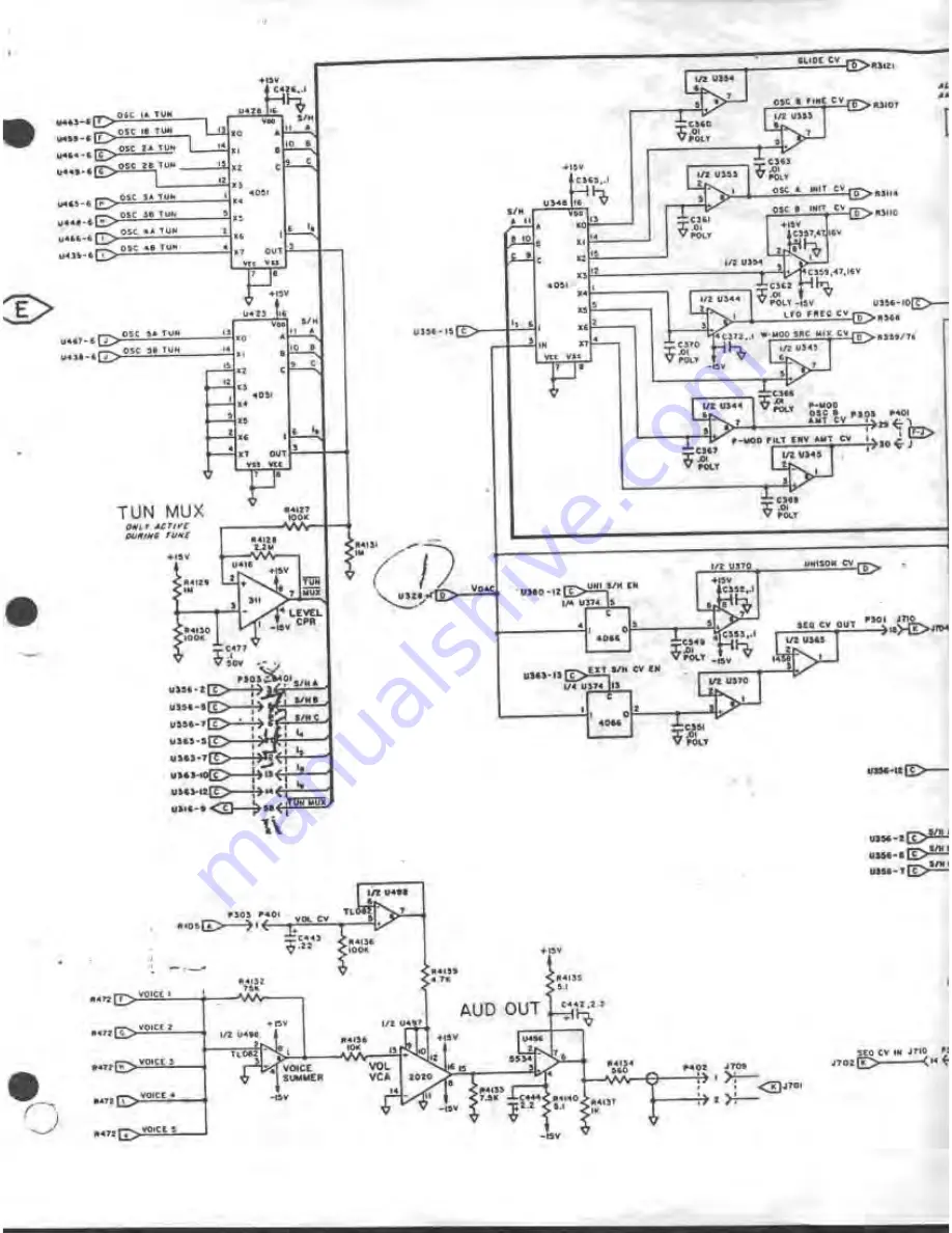 Sequential Prophet-5 1000 Technical Manual Download Page 78