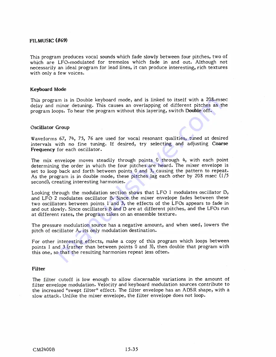 Sequential Prophet VS Operation Manual Download Page 152