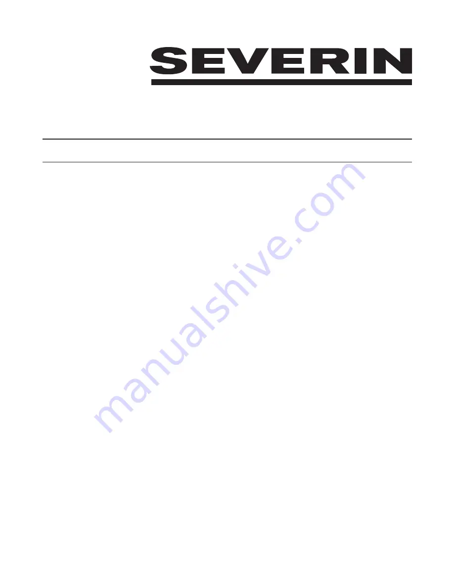 SEVERIN HM3838 Instruction Manual Download Page 1