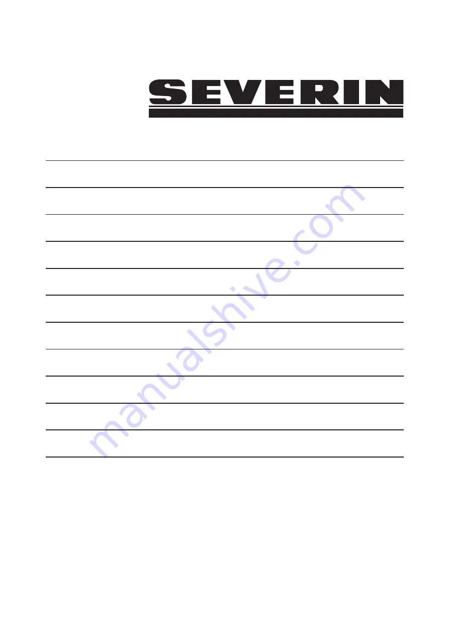 SEVERIN WS 3032 Instructions For Use Manual Download Page 1